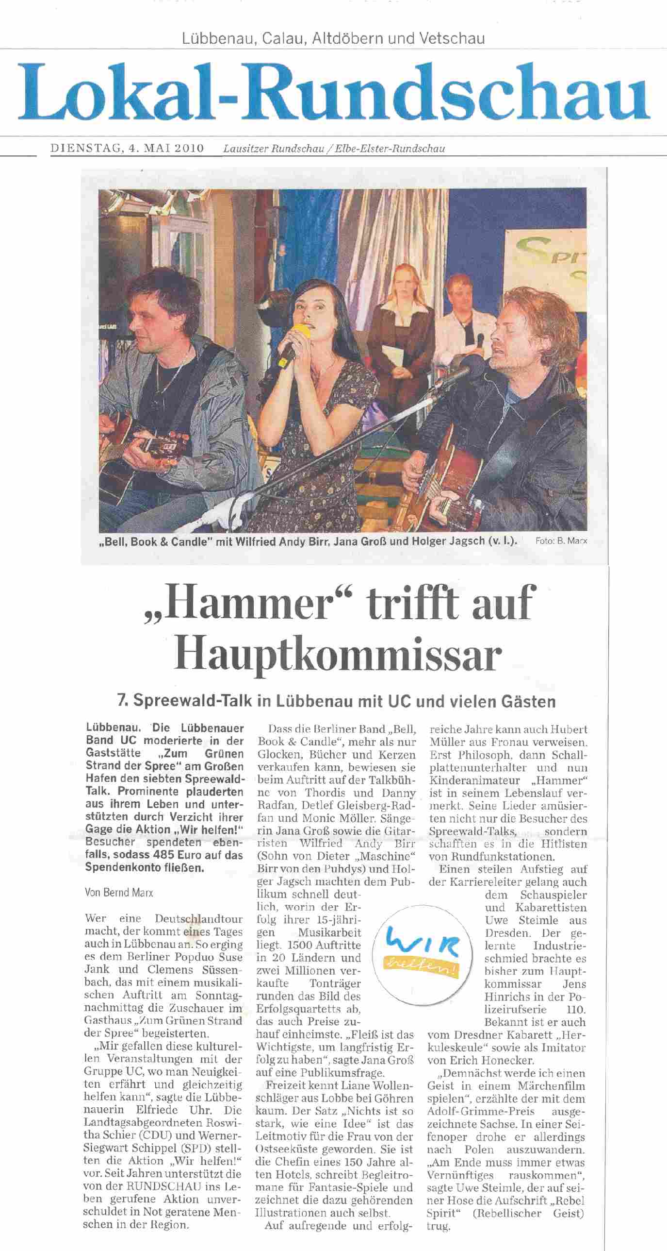 Hammer trift auf Hauptkommissar komprimiert