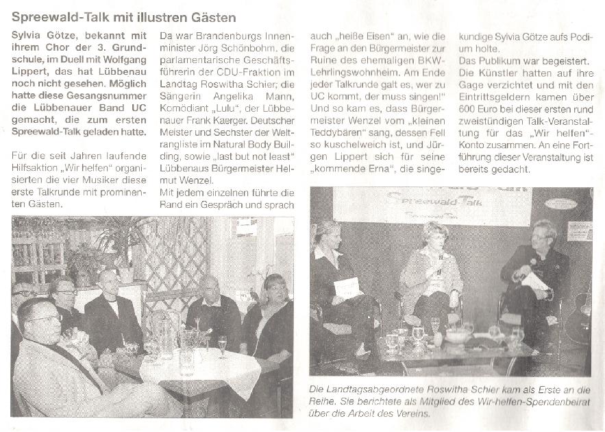 Spreewaldtalk mit ellustren gsten